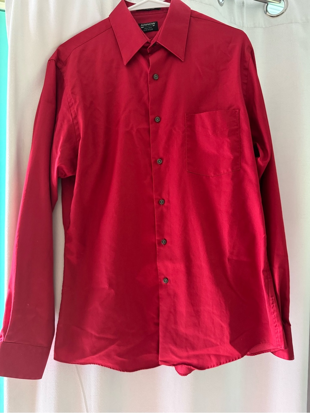 Arrow Fitted Men's Dress Shirt - Red